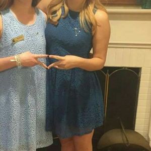 Teal lacey dress